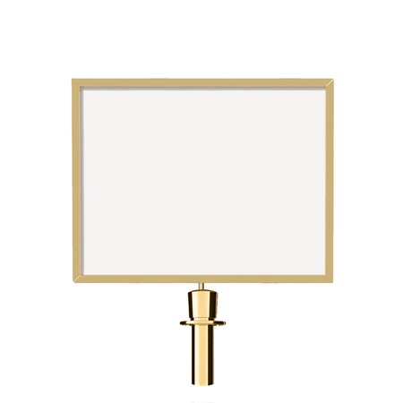 MONTOUR LINE Stanchion Post Top Sign Frame 22x28" H Pol Brass, PLEASE ENTER HERE HDSF-2228-H-PB-PLSENTER